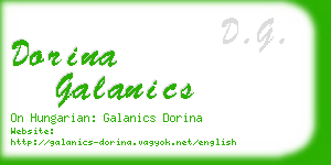 dorina galanics business card